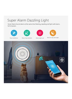 SYOSI Smart Wi-Fi Siren Alarm, Wireless Alarm, Burglar Alarm with Sound and Light, 100dB Sounder, Tuya App Control, No Hub Required, for House, Apartment, Compatible with Alexa, Google Assistant(1 Pack)  - Image 3