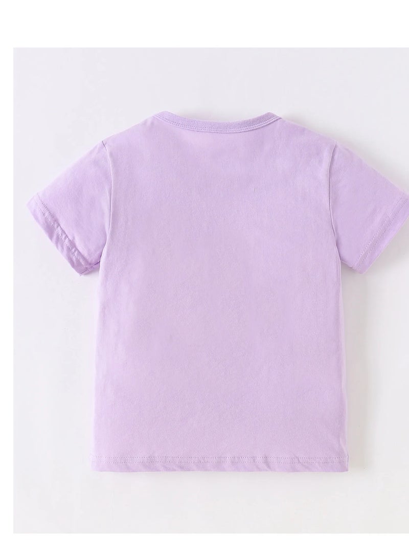 SAPS Heart Sling Bag Graphic T-shirt - Purple  - Image 2