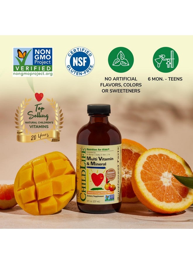 CHILDLIFE ESSENTIALS Kids Multivitamin & Mineral - Kids Vitamins, Liquid Multivitamin for Kids, Toddler Multivitamins, Liquid Vitamins, Baby Multivitamin - Natural Orange & Mango, 8 Fl Oz (Pack of 1) - Image 4