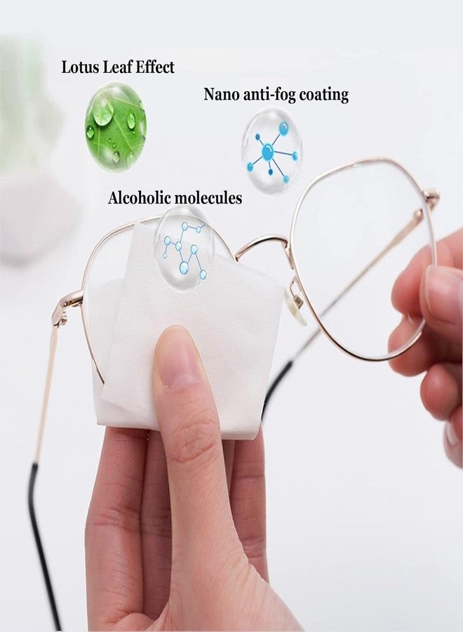 DRUCILA 100Pcs Anti Fog Wipes for Glasses, Individually Wrapped Lens Cleaner Wipes Pre-Moistened Lens & Screen Cleaning Wipes for Laptop Computer, Pc Monitor, Phone, Watch, Camera Lens. - Image 2