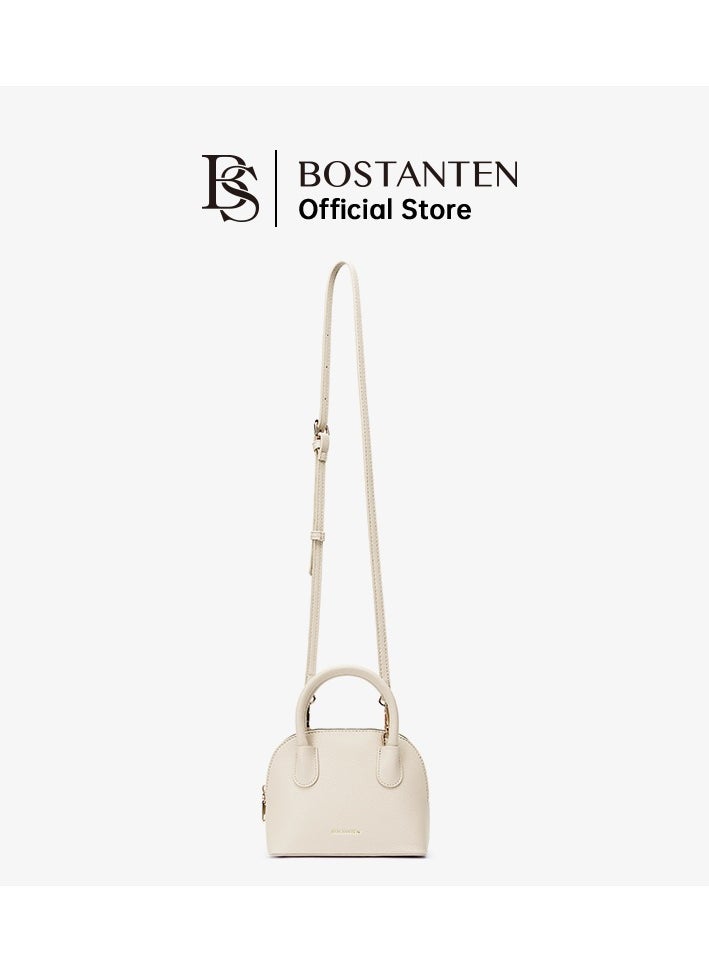 Bostanten Trendy Small Crossbody Bag for Women | Mini Vegan Leather Satchel Handbag with Detachable Shoulder Strap – Stylish Beige Purse  - Image 4