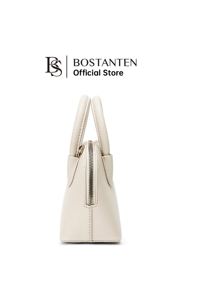 Bostanten Trendy Small Crossbody Bag for Women | Mini Vegan Leather Satchel Handbag with Detachable Shoulder Strap – Stylish Beige Purse  - Image 3