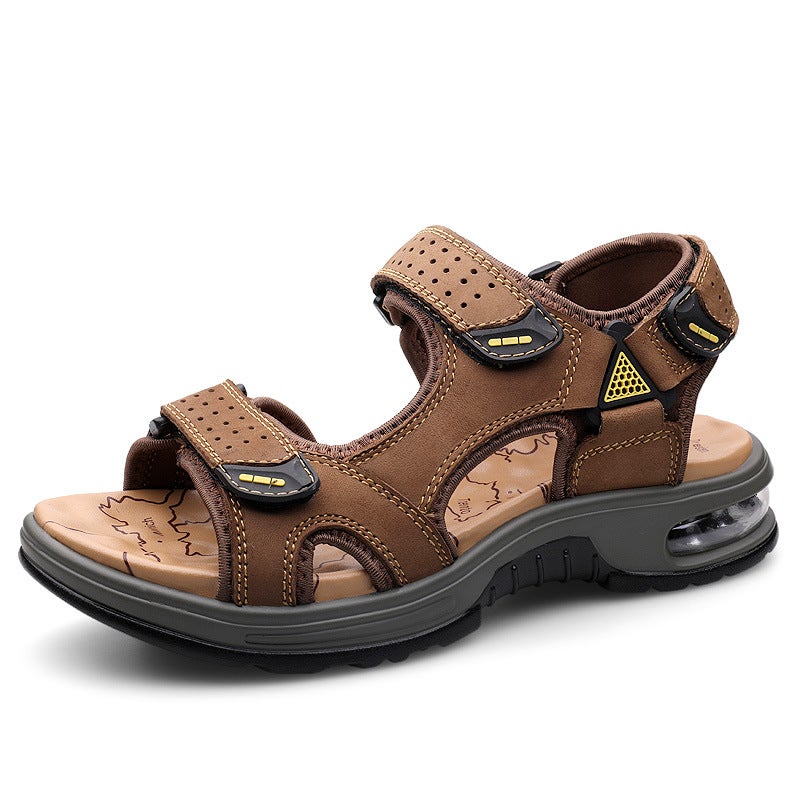 [First Layer Cowhide] New Men'S Shoes Summer Sandals Men'S Breathable Comfortable Shoes Sports Leisure Air Cushion Shoes Beach Shoes - Image 3