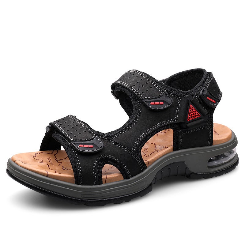 [First Layer Cowhide] New Men'S Shoes Summer Sandals Men'S Breathable Comfortable Shoes Sports Leisure Air Cushion Shoes Beach Shoes - Image 2