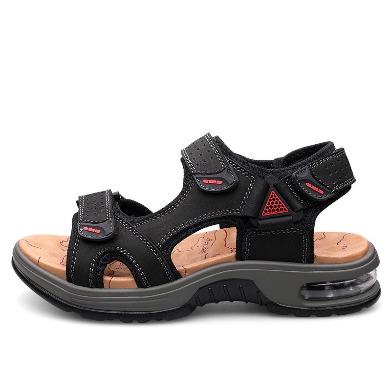 [First Layer Cowhide] New Men'S Shoes Summer Sandals Men'S Breathable Comfortable Shoes Sports Leisure Air Cushion Shoes Beach Shoes - Image 4