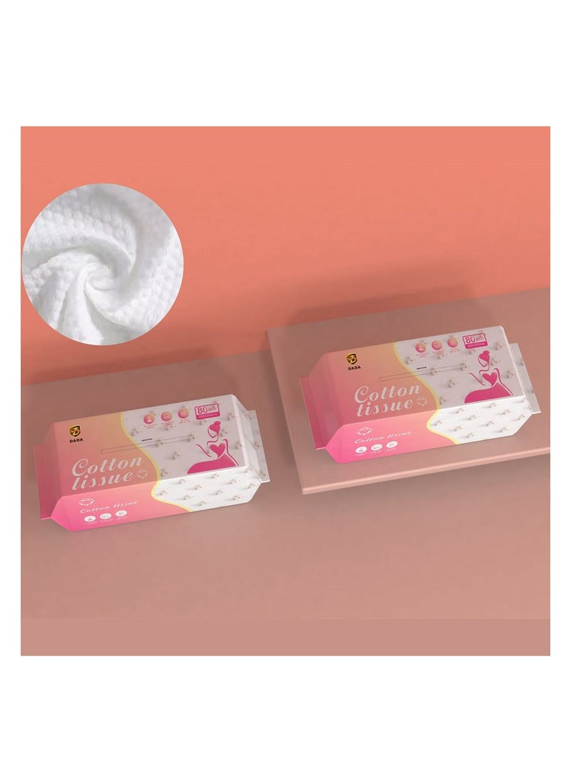 Dada Cotton Tissue 100% Natural 80 Pieces Pack  - Image 3