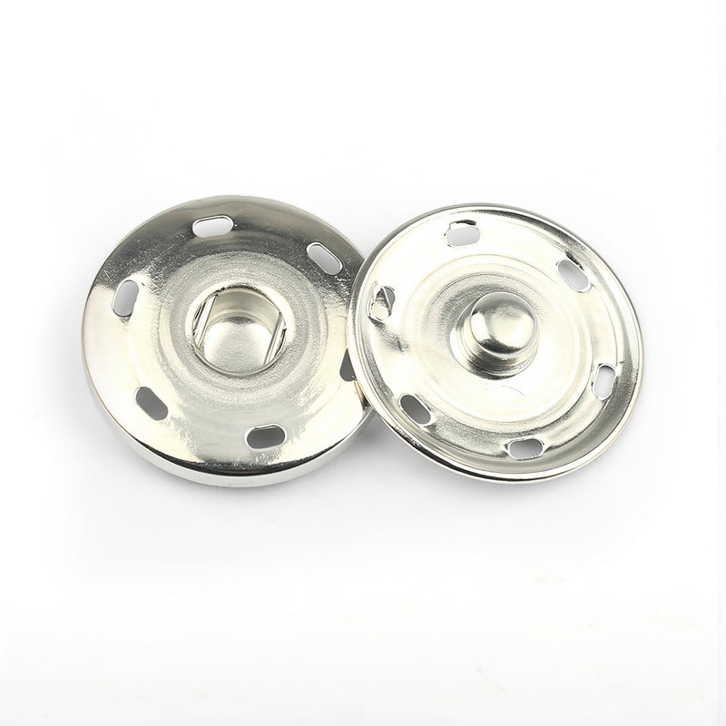 8mm Invisible Snap Buttons Brass Sew On Fasteners For Women Dress Handmade DIY Craft - Image 1