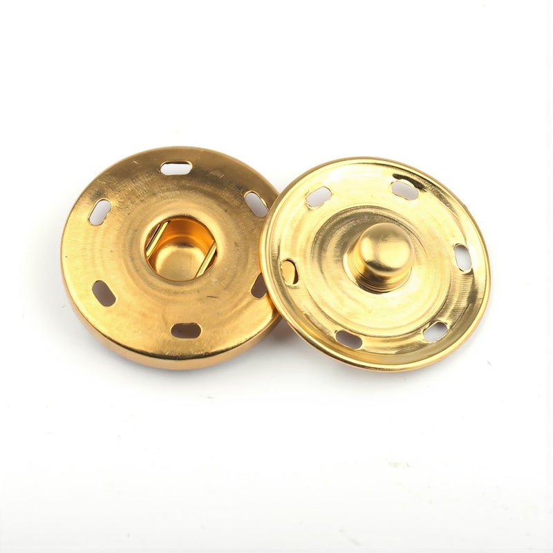 8mm Invisible Snap Buttons Brass Sew On Fasteners For Women Dress Handmade DIY Craft - Image 4