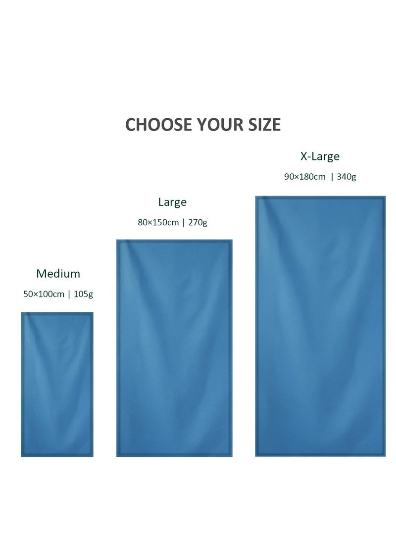 SYOSI Microfiber Towel, Quick Dry Lightweight Towel in 6 Colours, Super Absorbent and Fast Drying Camping Towel for Travel, Sports, Camping, Gym, Beach, Vacation (M-50cm x 100cm) (Blue) - Image 3