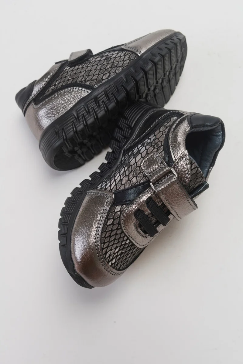 Mnpc Girl Platinum Genuine Leather Daily Children's Shoes