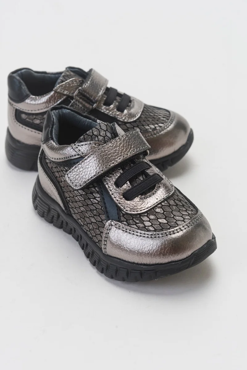 Mnpc Girl Platinum Genuine Leather Daily Children's Shoes