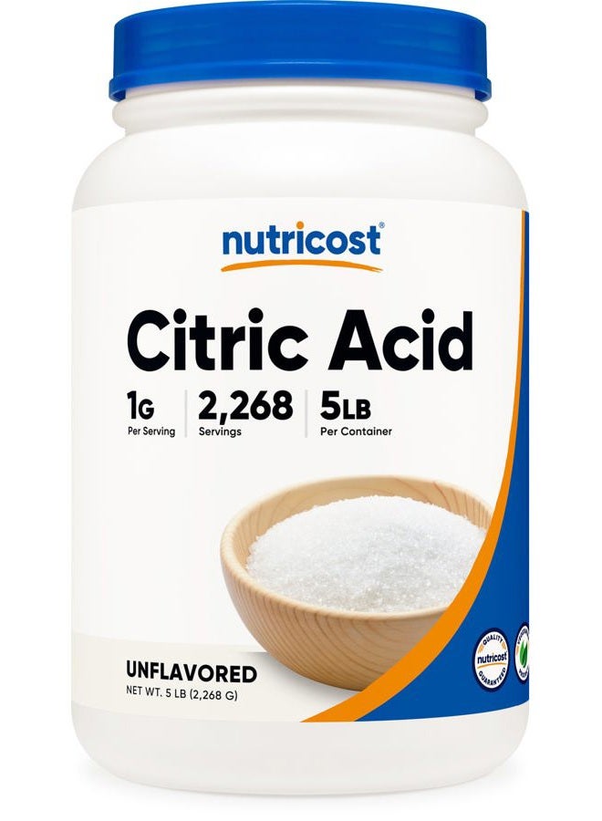 Nutricost Citric Acid Powder (5LB) - Non-GMO, Gluten Free - Image 1