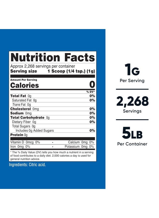 Nutricost Citric Acid Powder (5LB) - Non-GMO, Gluten Free - Image 2