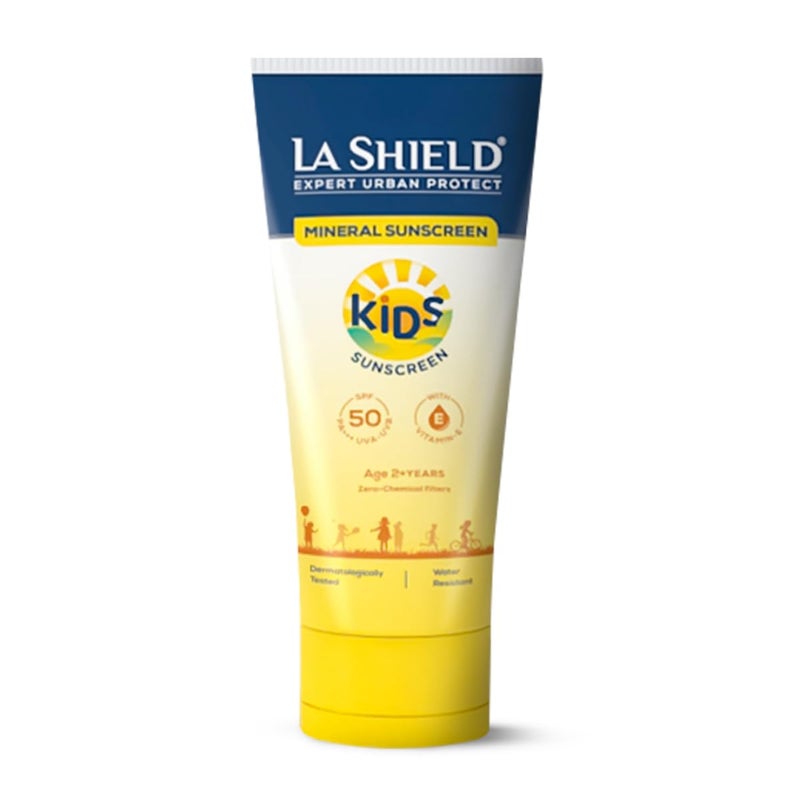 La Shield Kids Sunscreen Gel SPF 50 PA100 Mineral SunscreenFor kids above 2 years ageEnriched with Vitamin E  Hyaluronic AcidSuitable for Sensitive skin4 hour water resistantFragrance free - Image 1