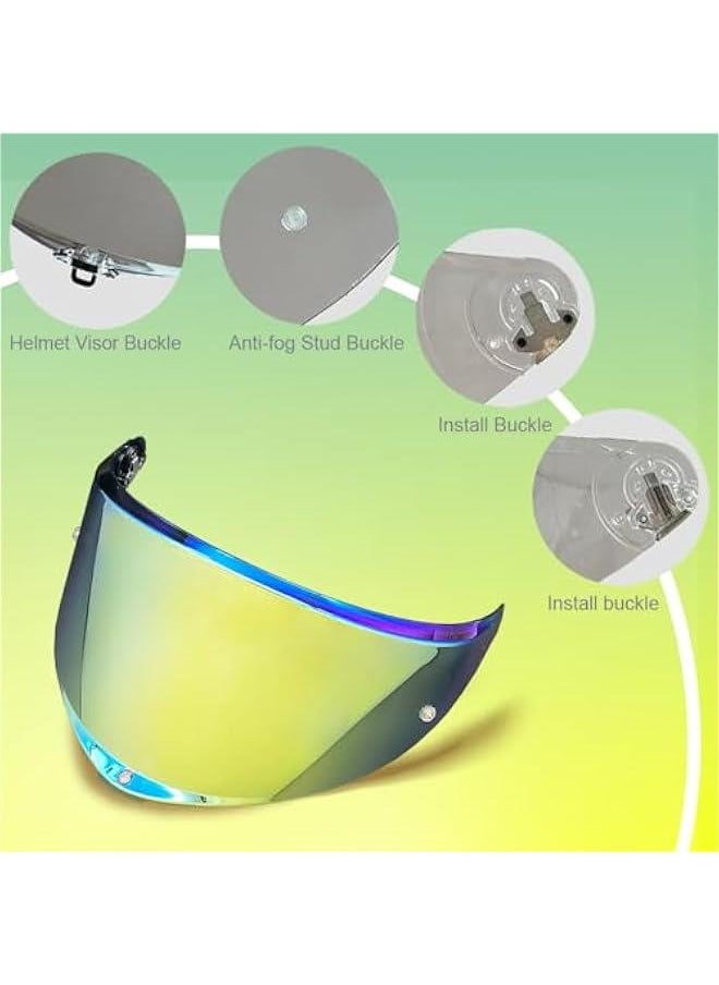 Arabest - Shield Visor for AGV K6 K6S Helmet Accessories (RevoDeepGold) - Image 1
