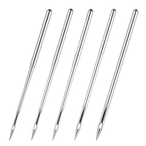 Zyghjort Industrial Sewing Machine Needles 50 Pcs DBX1 Universal Heavy Duty Leather Sewing Machine Needles Compatible with Kind of Home Sewing Machine Size 1490 16100 18110 20125 22140 - Image 1