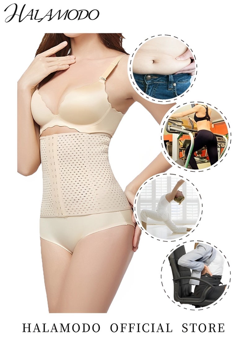 هالامودو مشد الخصر النسائي للارتداء اليومي للتحكم في البطن مع عظام فولاذية وخطافات قابلة للتعديل لفقدان الوزن - Image 5
