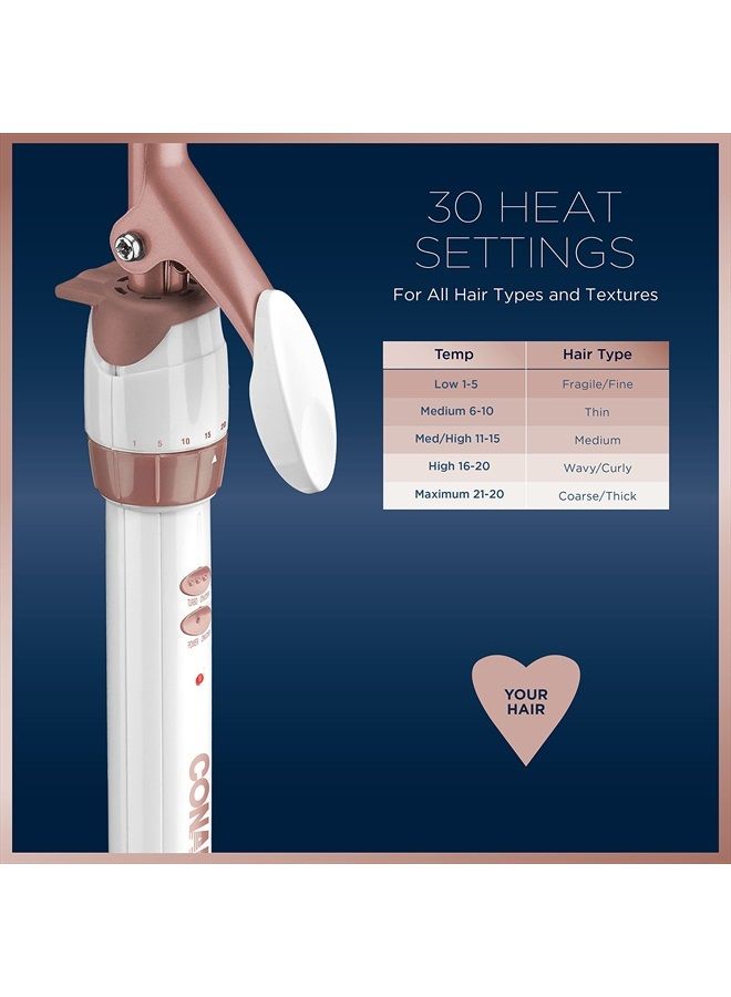 CONAIR مكواة تجعيد الشعر المزدوجة المصنوعة من السيراميك مقاس 1/2 بوصة، أسطوانة مقاس 1/2 بوصة تنتج تجعيدات حلزونية - للاستخدام على الشعر القصير إلى المتوسط - Image 3