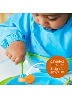 b.box Toddler Cutlery Set: Occupational Therapist Designed With Easy Grip Handles, Patented Flork™ (Flower Fork) Utensil, Spoon & Travel Case. Dishwasher Safe, Bpa Free. Ages 9 Mo+ (Pistachio)  - Image 5