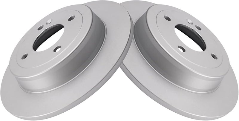 TRQ Brake Rotors Set 2 Piece Premium G-Coated Smooth Rear Driver & Passenger Side Compatible with 2012-2022 Hyundai Accent 2012-2020 Kia Rio - Image 3