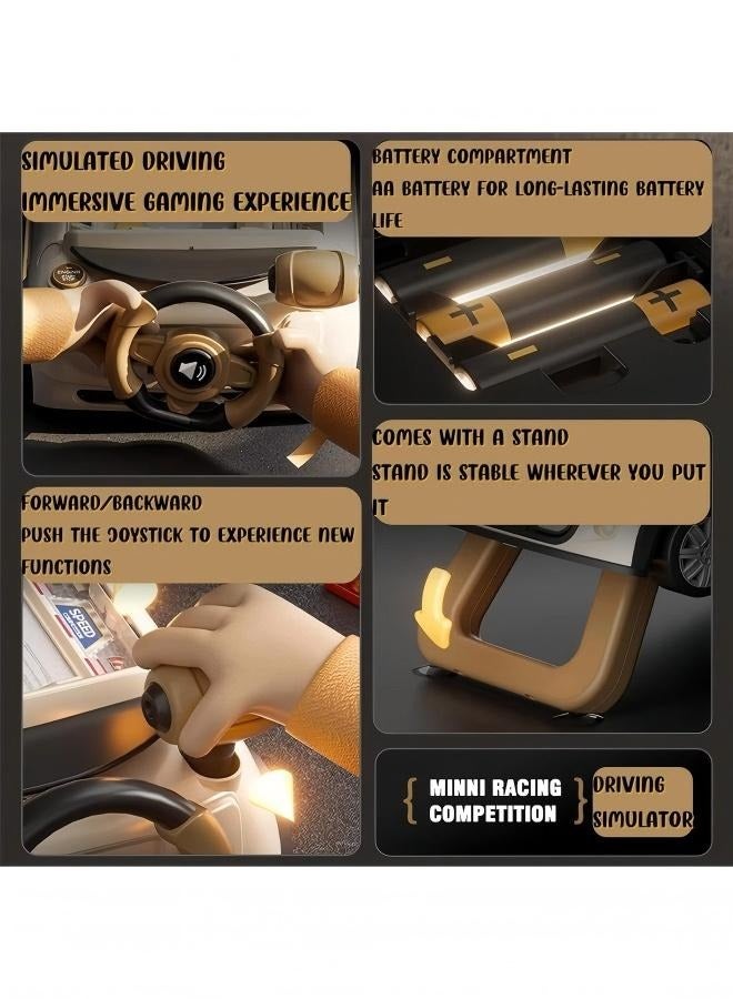 Simulated Racing Toy Steering Wheel Toy Interesting Racing Game Toy For Kids Interactive Racing Car Simulator Toy  Simulated Driving Car Racing Games Avoid Obstacles Racing Car Cool Steering Wheel Toy With Light And Sound Effect Gifts For Kids Boys Girls  - Image 4