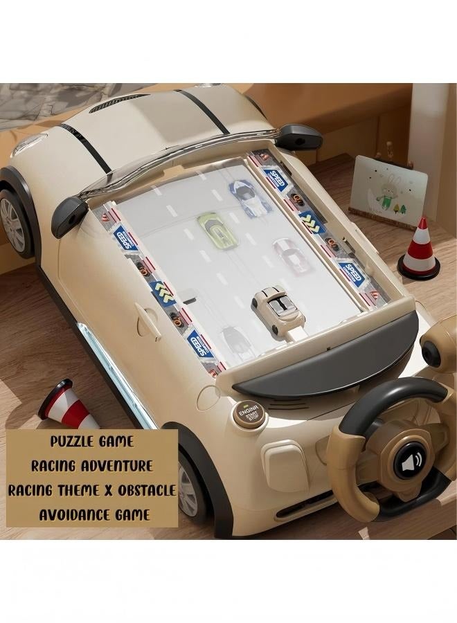 Simulated Racing Toy Steering Wheel Toy Interesting Racing Game Toy For Kids Interactive Racing Car Simulator Toy  Simulated Driving Car Racing Games Avoid Obstacles Racing Car Cool Steering Wheel Toy With Light And Sound Effect Gifts For Kids Boys Girls  - Image 3