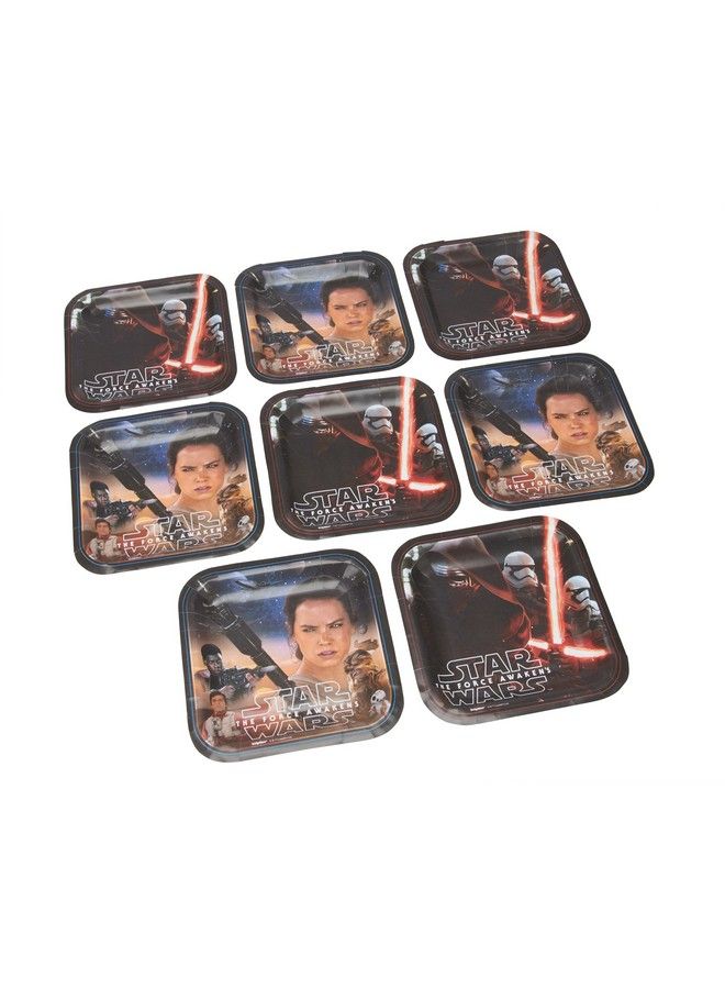 Amscan 541506.99 Star Wars™ Episode Vii Assorted Square Plates 7" 8 Pcs Party Favor - Image 3