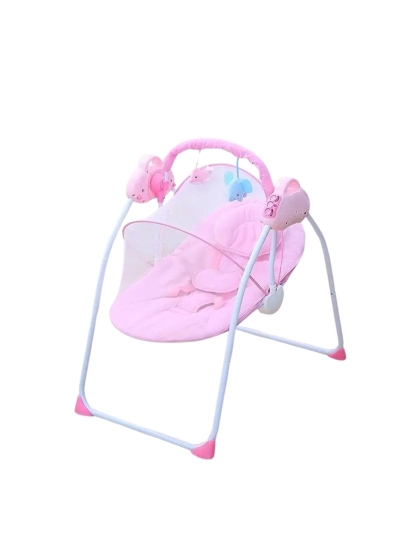 Moms Magic Baby Rocking Chair – Electric Rocking, Remote Control, 5-Point Safety Belt, MP3 & Bluetooth | Soft Headrest, Mosquito Net, Washable & Foldable | 0-12 Months  - Image 1