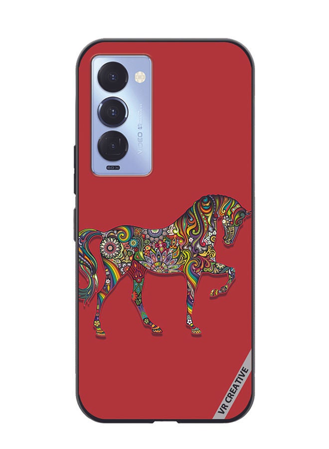 VR CREATIVE Protective Case Cover For Tecno Camon 18/18 P Horse Design Multicolour - Image 1