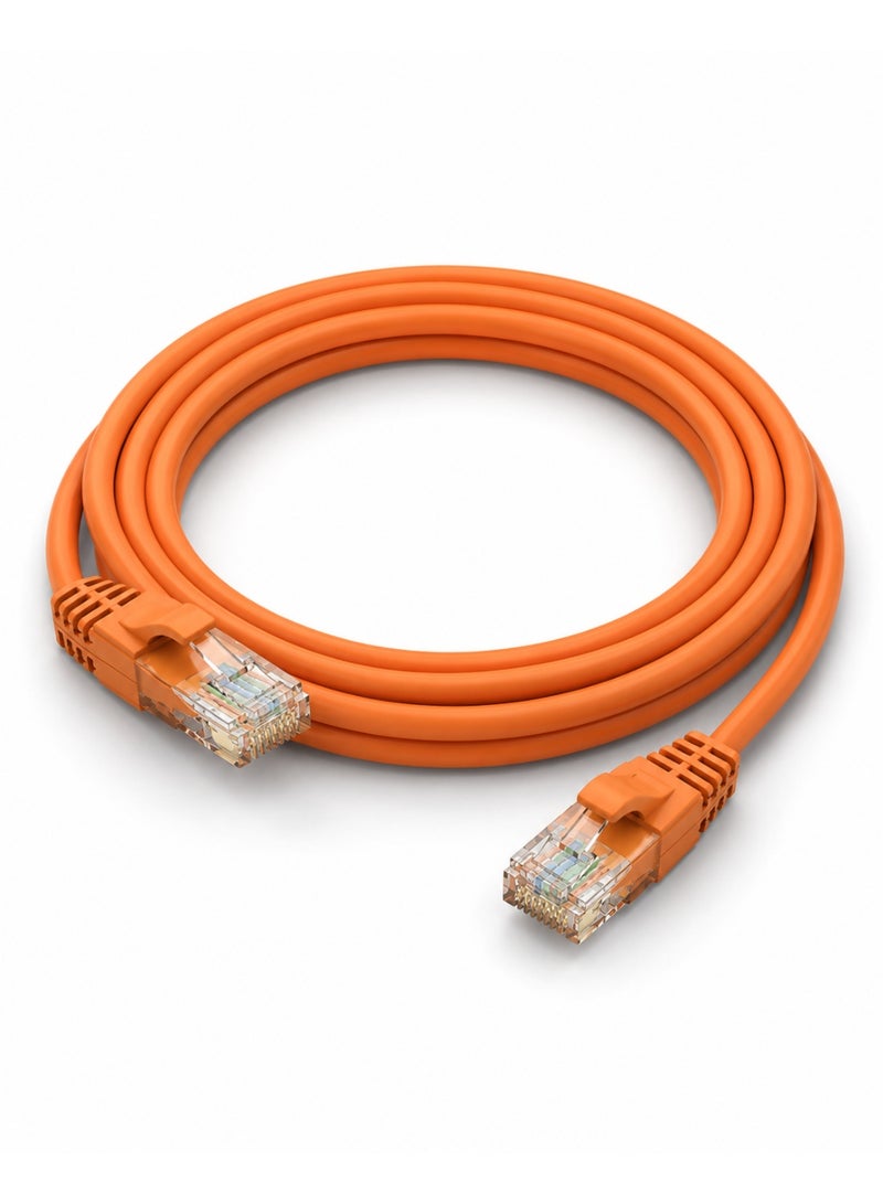 FUJISHKA 100% Pure Copper CAT6 Cable for Routers and Computers - Orange 3M - Image 1