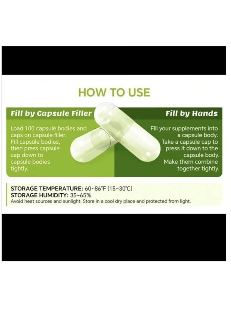 كبسولات فارغة، حجم 00، مع ملعقة - كبسولات جيلاتينية فارغة - كبسولات حبوب فارغة - حشو كبسولات اصنعها بنفسك - املأ كبسولات الحبوب الفارغة - Image 5