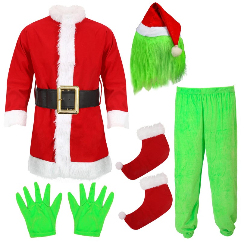 brableewear Christmas Green Giant Monster Costume for Kids Boys Christmas Furry Suit Santa Outfits Christmas Cosplay Costume - Image 2