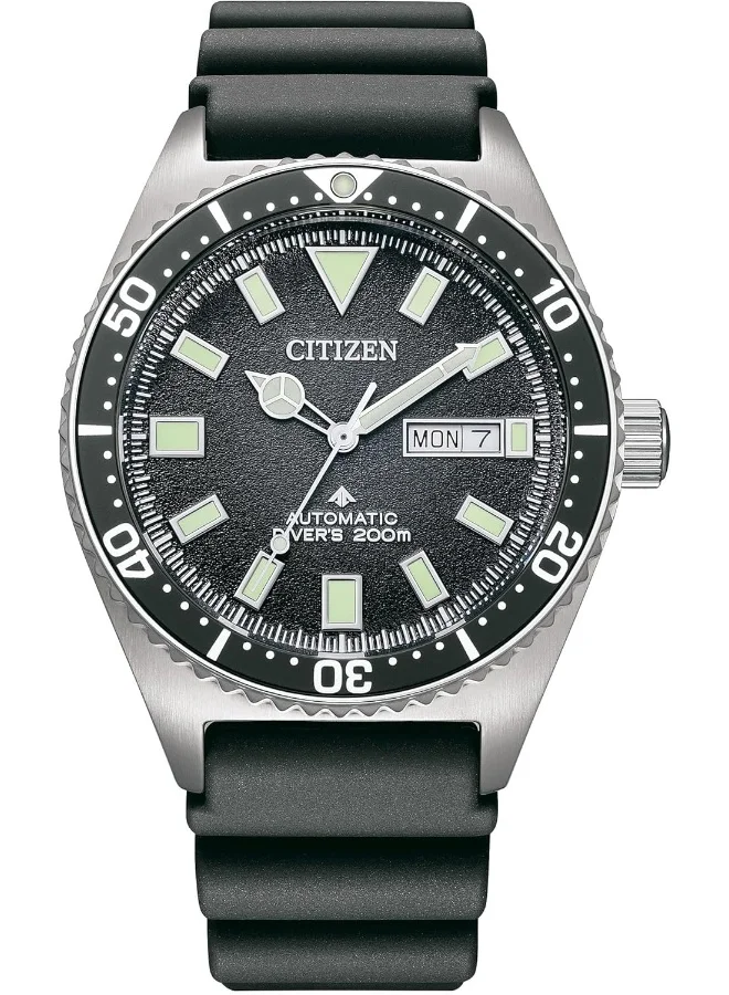 CITIZEN Citizen Men's Analog Automatic Watch with Polyurethane Strap NY0120-01E