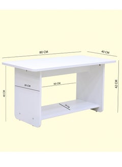 AFT Versatile Coffee Tables / Center table for Sofas: Stylish Storage Solutions for a Clutter-Free Living Room. Ideal for serving snacks, displaying decor, or as a footrest. (White) Arfan  - Image 4