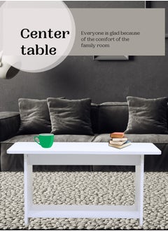 AFT Versatile Coffee Tables / Center table for Sofas: Stylish Storage Solutions for a Clutter-Free Living Room. Ideal for serving snacks, displaying decor, or as a footrest. (White) Arfan  - Image 1