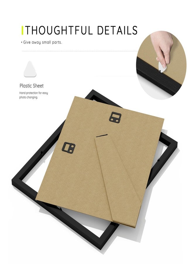 Picrit مجموعة إطارات صور Picrit مقاس 8x10 بوصة، 12 إطارًا، إطارات صور جدارية بدون إطار داخلي، عرض صور متعدد لتزيين المنزل، أسود - Image 4