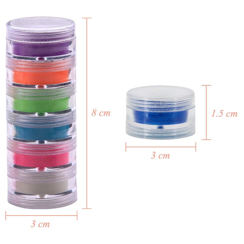 Duufin 36 Colors Pigment Nail Powder Colorful Luminous Pigment Powder Iridescent Pearlescent for Nail Art, Body and Crafts - Image 2