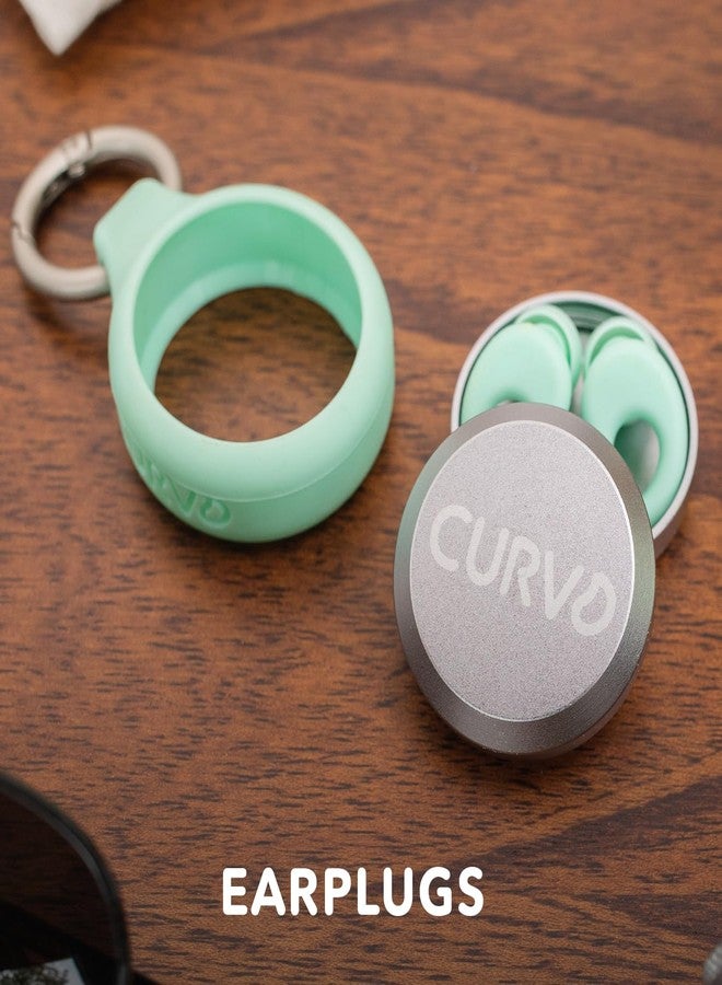 CURVD حقيبة حمل فاخرة من CURVD - علبة متينة للسفر مع سلسلة مفاتيح، وحامل صغير مقاوم للماء لسدادات الأذن والأدوية والعملات المعدنية، متوافقة مع Loop وEargasm وVibes، أو علبة حبوب صغيرة الحجم للمحفظة - Image 5