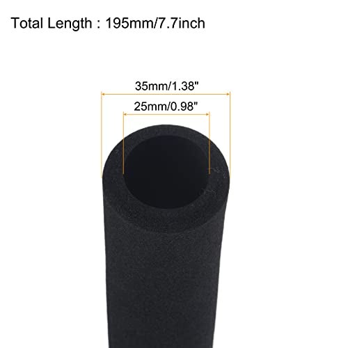 Rebower 1" Pipe Insulation Tubing Heat Preservation Foam Tubing Handle Grips, [for Plumbing Insulation Wrap] - 7.7"/Black - Image 2