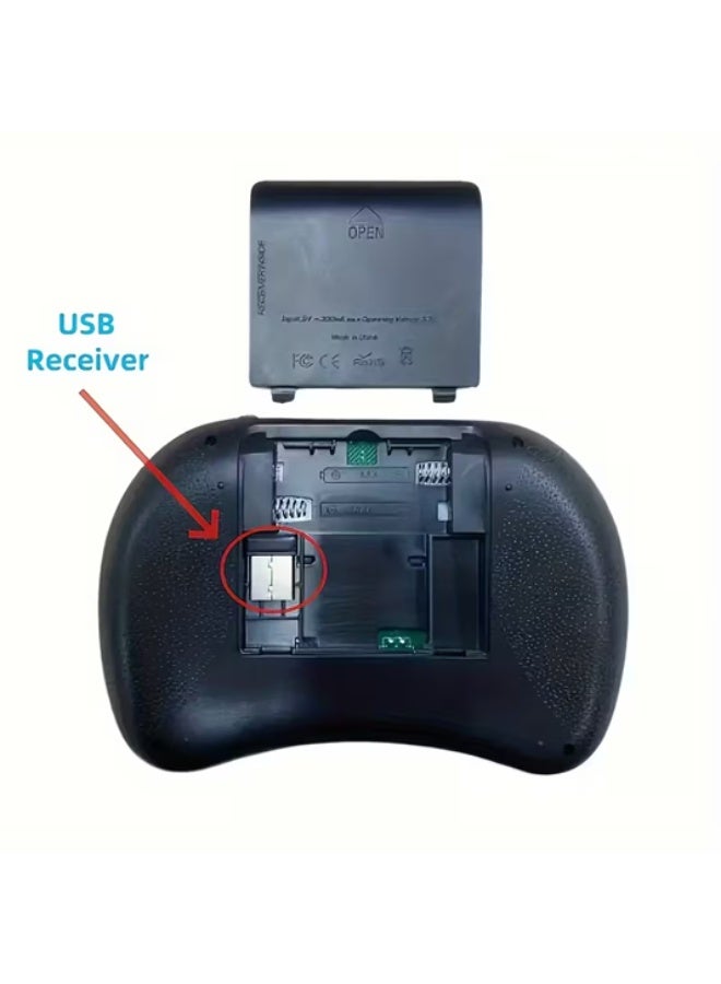 WUDUNG I8 Mini Wireless Keyboard with Air Mouse & Touchpad - 2.4G Ergonomic Handheld Remote, QWERTY English Layout, 7-Color Backlit, Compact Design for Android TV Box & PC, Multifunctional Controller | Modern Gadget | Durable Construction, Keyboard And Mouse Wireless - Image 3
