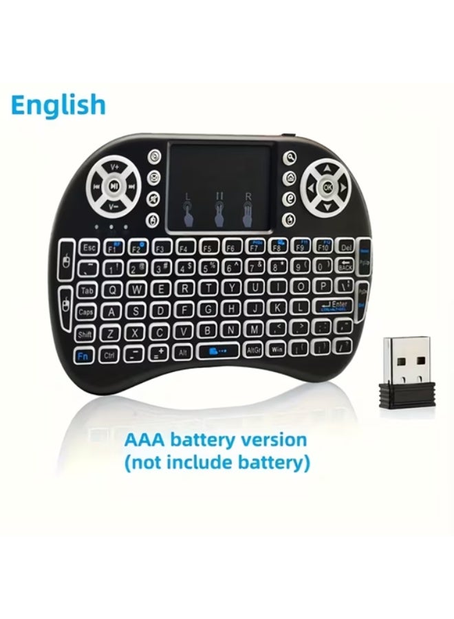 WUDUNG I8 Mini Wireless Keyboard with Air Mouse & Touchpad - 2.4G Ergonomic Handheld Remote, QWERTY English Layout, 7-Color Backlit, Compact Design for Android TV Box & PC, Multifunctional Controller | Modern Gadget | Durable Construction, Keyboard And Mouse Wireless - Image 5