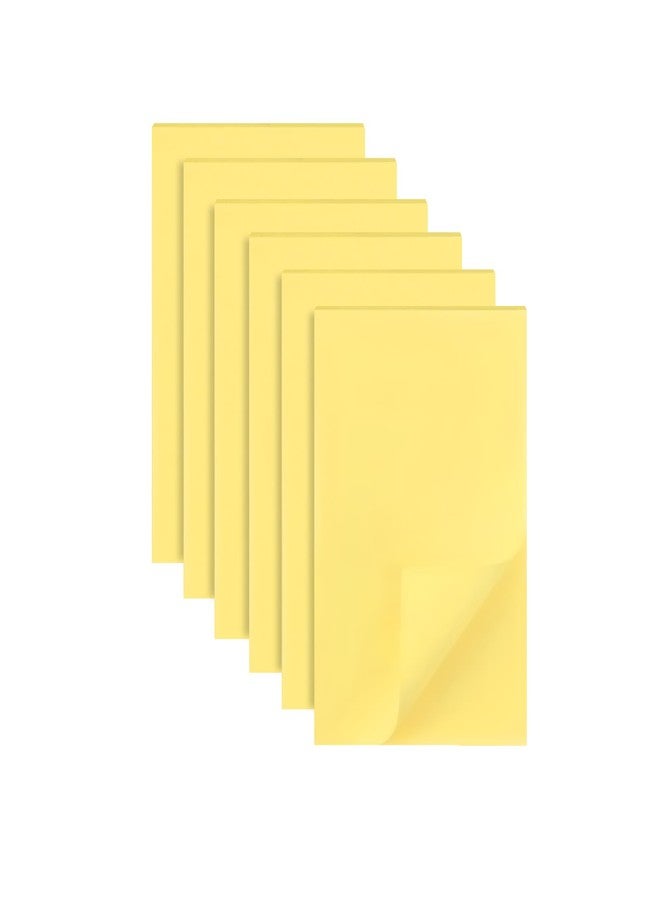 4A 6 Pads Sticky Notes 4x6 in, Yellow Sticky Notes Self-Stick Note Pads, Large Memo Pads for Office Back to School Supplies,100 Sheets/Pad, 600 Sheets Total, 4A 406x6-Y - Image 1