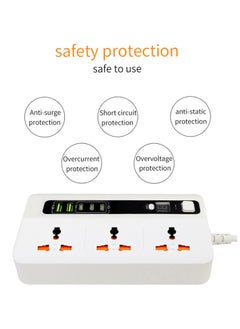 Exotic Exotic Multi-Port Power Extension With 5-Ports (3 USB-C/2 USB-A) Ultimate Home & Office Kit 2M Wire (White)  - Image 2