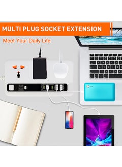 Exotic Exotic Multi-Port Power Extension With 5-Ports (3 USB-C/2 USB-A) Ultimate Home & Office Kit 2M Wire (White)  - Image 3