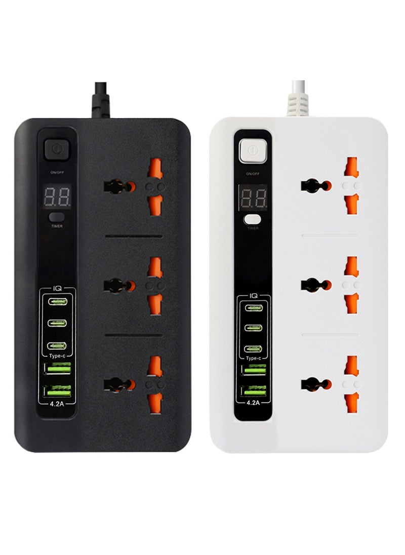 Exotic - Exotic Multi-Port Power Extension With 5-Ports (3 USB-C/2 USB-A) Ultimate Home & Office Kit 2M Wire (White) - Image 1