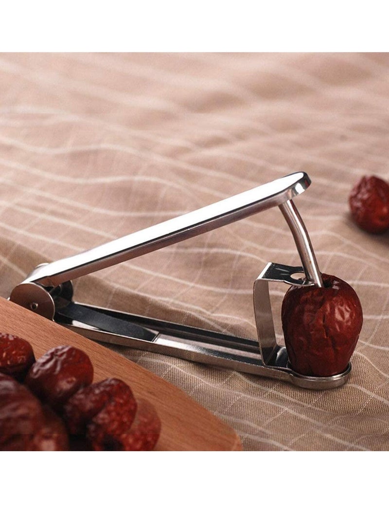 NIBEMINENT Seed Rmover, Fruit Olive Pitter Tool Handheld Kitchen Remover, Keep Complete Gadget Accessories Cherry Red Dates Rmover  - Image 2