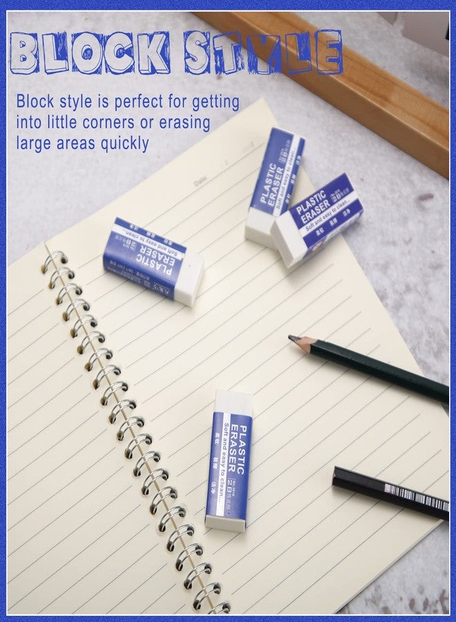 Yahenda 150 Pieces White Erasers Bulk Large Rubber Block Pencil Erasers for Drawing, Students, Teachers, Home, Office, Art Class, and More - Image 4