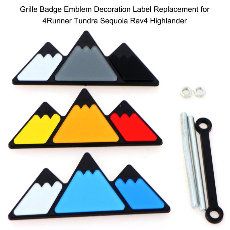 Grille Badge Emblem Decoration: Blue Superior Weather-resistant Material - Easy Screw-on Installation Grille Badge for Toyota 4Runner Tundra Sequoia Tacoma Rav4 Highlander Truck Owners - Image 5
