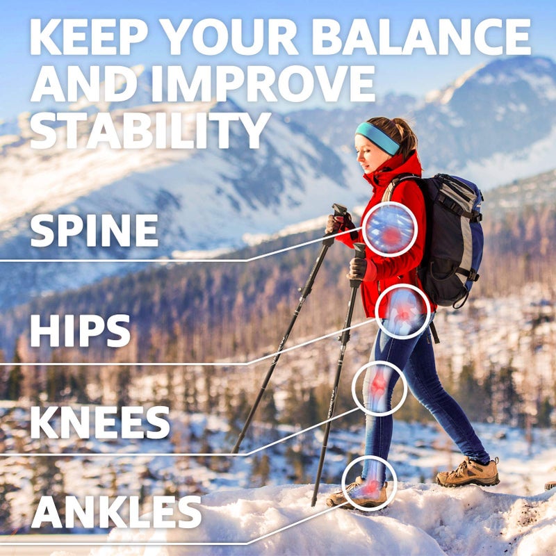 Covacure Trekking Poles Collapsible Hiking Poles - Aluminum Alloy 7075 Trekking Sticks with Quick Lock System, Telescopic, Collapsible, Ultralight for Hiking, Camping (100-120cm) - Image 2