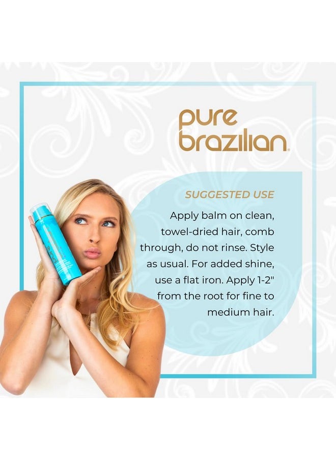Pure Brazilian Pure Brazilian - Silk Smoothing Balm With Keratin, Hydrolyzed Silk & Coconut Oil, Anti-Frizz, Nourishing and Strengthening Formula for Silky Smooth Hair, Salon-Quality Treatment, (6.78 Oz)  - Image 4